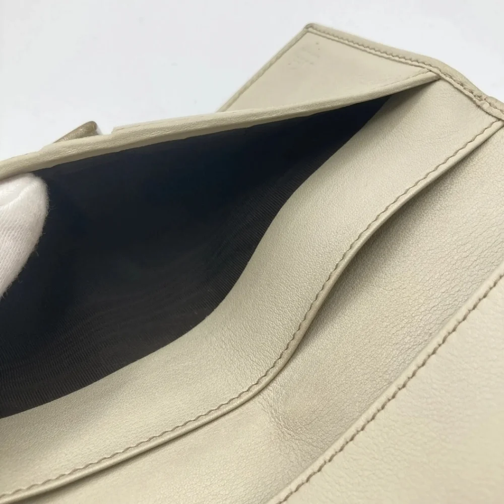 🤍🔹️GUCCI🔹️ purse long Cow Leather wallet Guccissima ivory - Picture 14 of 17